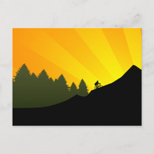 Radfahren : Bergbahn : Postkarte