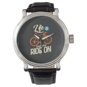 Radfahren - Das Leben ist eine wirklich gute Fahrt Armbanduhr