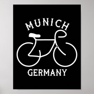 Radfahren Deutschland München Grafik Poster