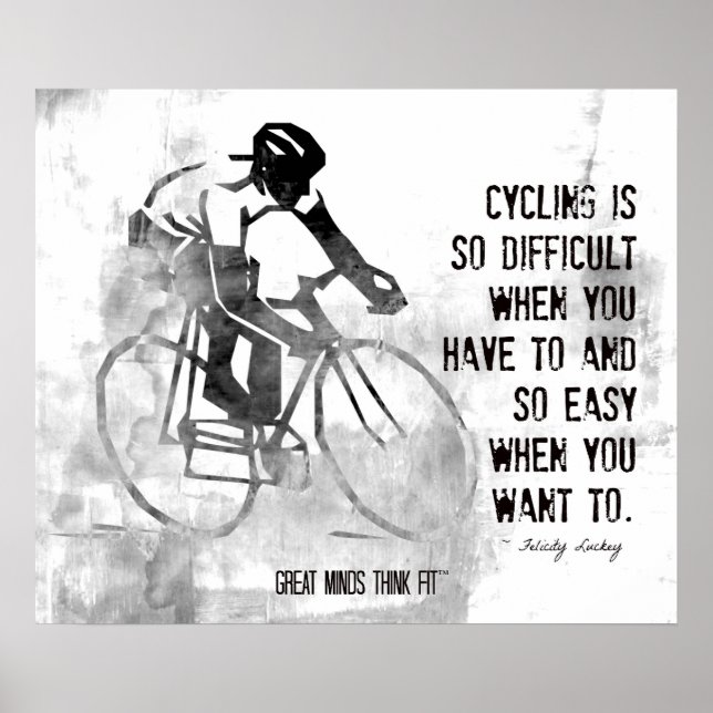 Radfahren, Einstellung und Inspirationsquelle Poster (Vorne)