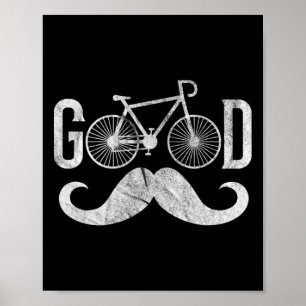 Radfahren Fahrradfahren Schnurrbart Mtb Mountainbi Poster