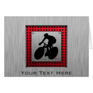 Radfahren; Gebürsteter Metallblick