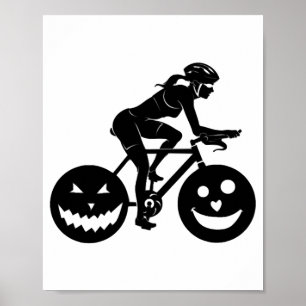 Radfahren Halloween Poster