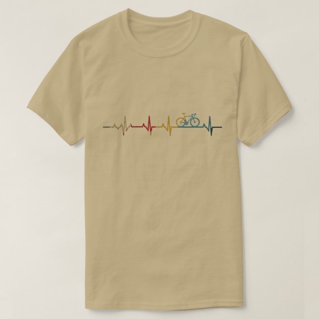 Radfahren Herzschlag Geschenke Fahrrad Fahrrad Vin T-Shirt (Design vorne)