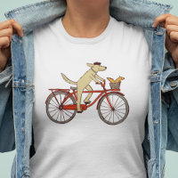 Radfahren Hund und Eichhörnchen Spaß Tierkunst Whi
