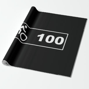 Radfahren - Hundertjahrfahrt 100 Geschenkpapier