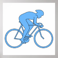 Radfahren in einem Rennen. Blau.