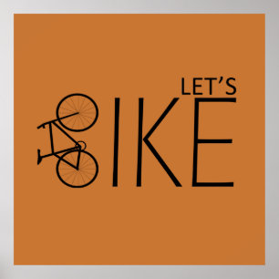 Radfahren inspirierende Zitate Poster