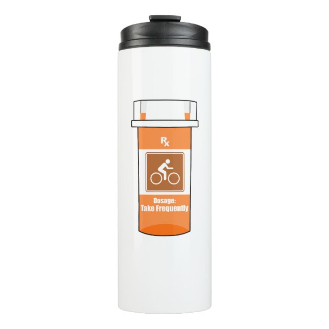 Radfahren ist mein Medikament Thermosbecher (Vorderseite)