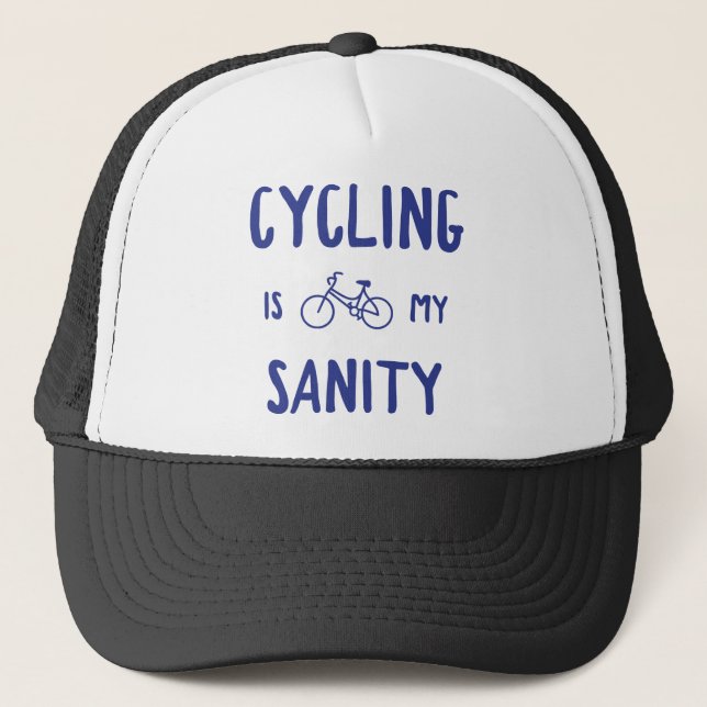 Radfahren ist meine Sanität Truckerkappe (Vorderseite)