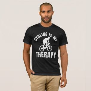 Radfahren ist meine Therapie lustiges Radfahren Ge T-Shirt