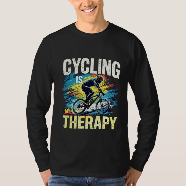 Radfahren ist meine Therapie T-Shirt (Vorderseite)