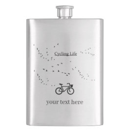 Radfahren Leben, frei als Vogel anpassbar Flachmann