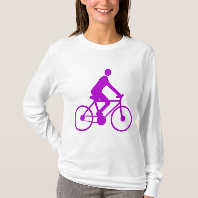 Radfahren - Lila T-Shirt (Vorderseite)