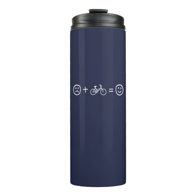 Radfahren macht dich glücklich thermosbecher (Vorderseite)