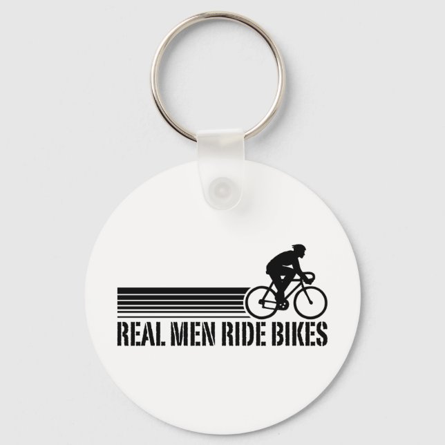 Radfahren (männlich) schlüsselanhänger (Vorderseite)
