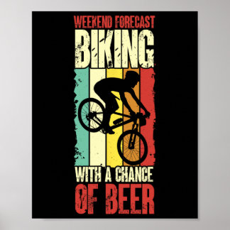 Radfahren mit Aussicht auf Bier Mountainbike Poster