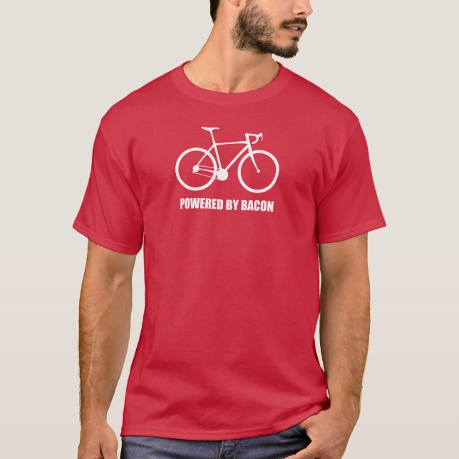 Radfahren mit Bacon T-Shirt (Vorderseite)