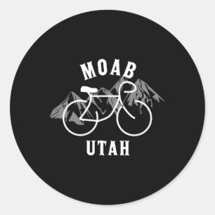 Radfahren Moab Utah Grafik Runder Aufkleber