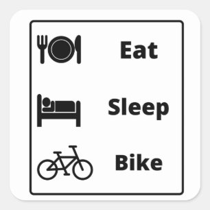 Radfahren Quadratischer Aufkleber