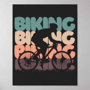 Radfahren Radfahren Radfahren vintage retro Biker  Poster