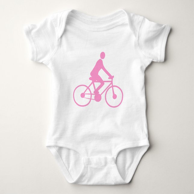 Radfahren - Rosa Baby Strampler (Vorderseite)