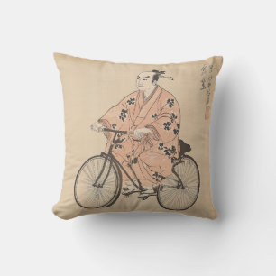 Radfahren Samurai Throw Kissen
