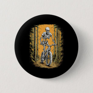 Radfahren Skelett Mountainbike-Fahrer Skelett Ha Button