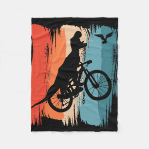 Radfahren T-Rex Dinosaur Mountainbike fahren Dino  Fleecedecke