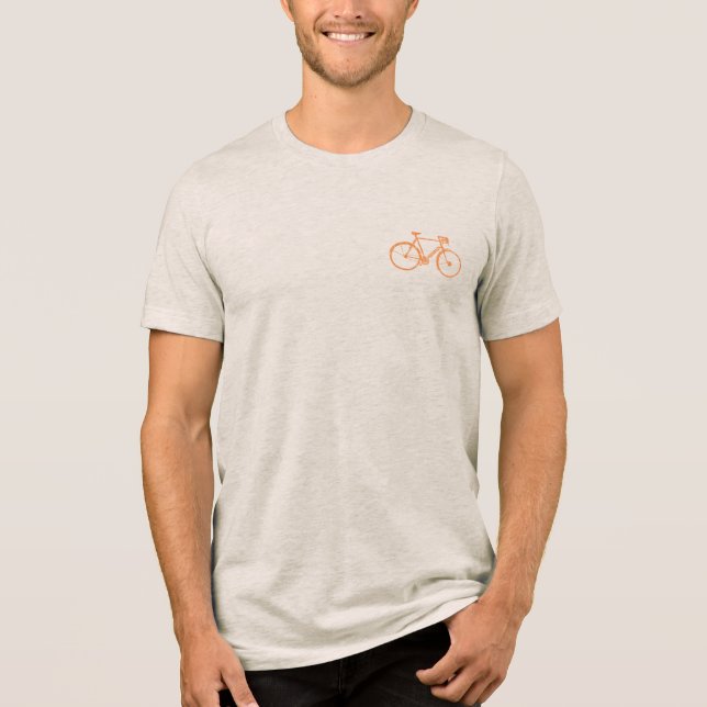 Radfahren Tri-Blend Shirt (Vorderseite)