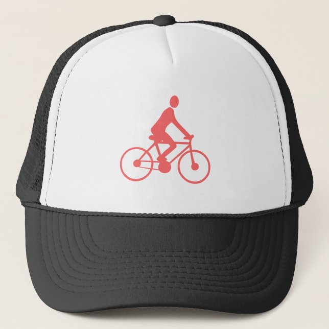 Radfahren - tropisches Rosa Truckerkappe (Vorderseite)