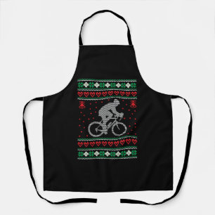 Radfahren Ugly Christmas Sweater Schürze