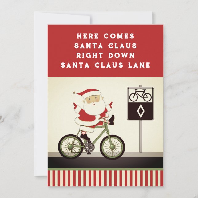 Radfahren Urlaub Weihnachtskarten (Vorderseite)