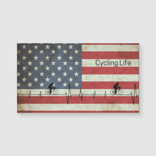Radfahren, US Flagge Magnet