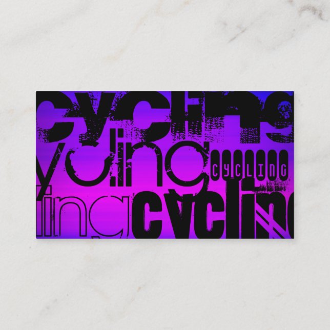 Radfahren; Vibrant Violet Blue und Magenta Visitenkarte (Rückseite)