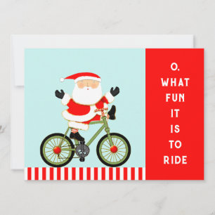 Radfahren von Weihnachtskarten Feiertagskarte