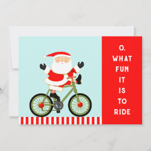 Radfahren von Weihnachtskarten Feiertagskarte
