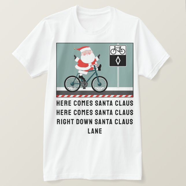 Radfahren - Weihnachtsfest T - Shirt (Design vorne)