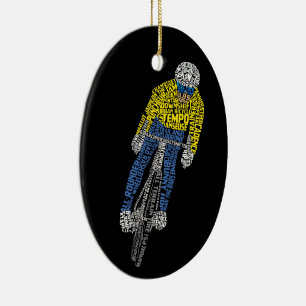 Radfahren Word Art Bicycling Keramik Ornament