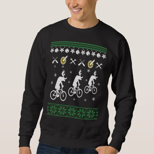 Radfahren zu Weihnachten Sweatshirt (Vorderseite)