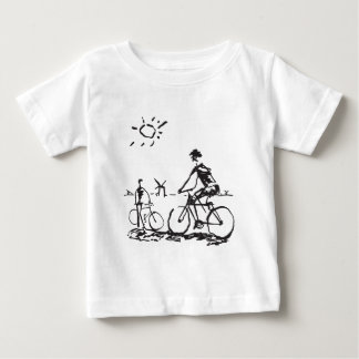 Radfahrende Fahrrad-Skizze Baby T-shirt
