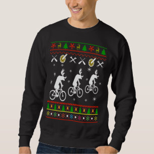 Radfahrende hässliche Weihnachtsstrickjacke Sweatshirt