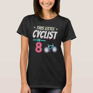 Radfahrende Jungen Dieser kleine Radfahrer ist 8 J T-Shirt