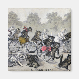 Radfahrende Katzen Magnet