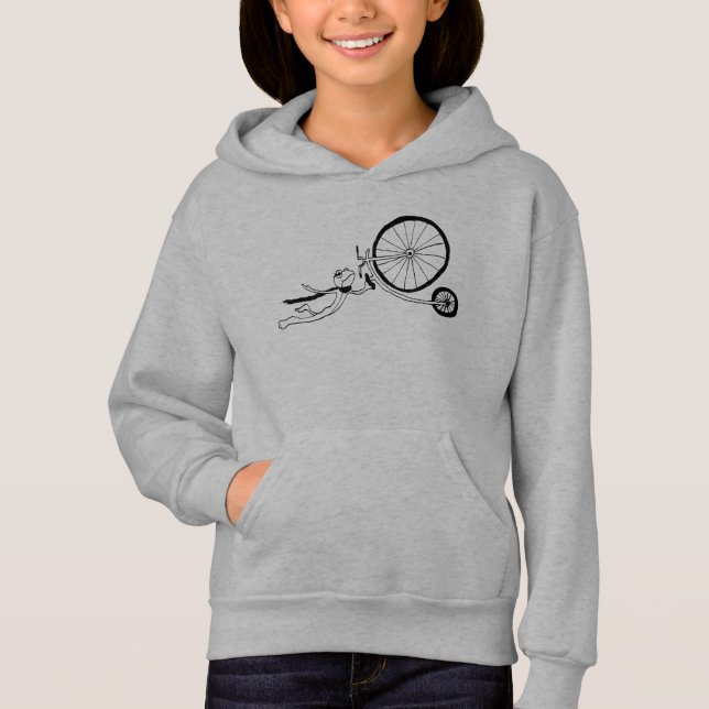 Radfahrender Frosch Hoodie (Vorderseite)