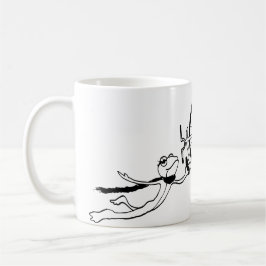 Radfahrender Frosch Kaffeetasse
