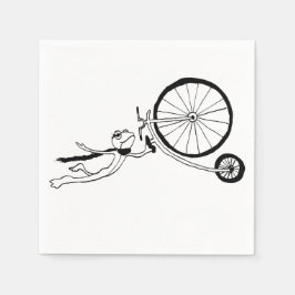 Radfahrender Frosch Serviette