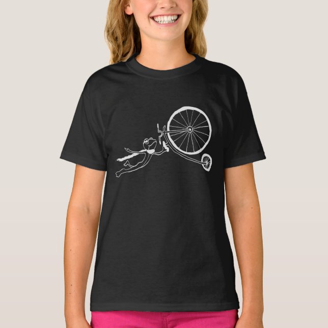 Radfahrender Frosch T-Shirt (Vorderseite)