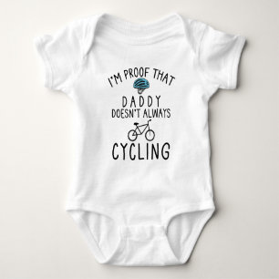 Radfahrendes Baby Lustiger Radfahrer-Vater Strampler