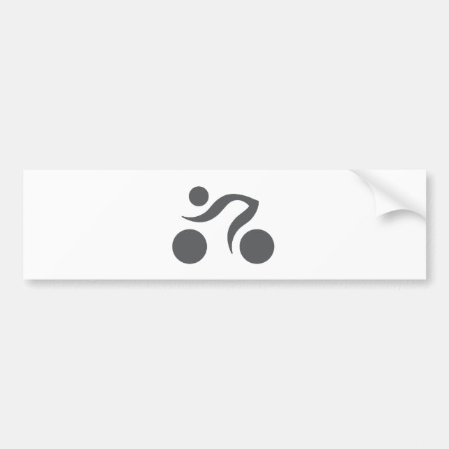 Radfahrendes cooles Logo Autoaufkleber (Vorne)